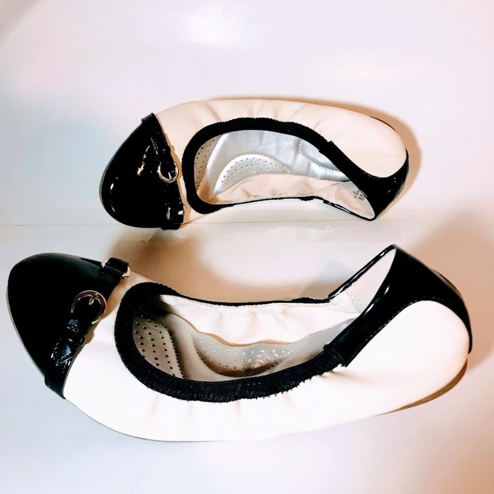 Dexflex Comfort Women's Sz 10 Off White Ballet Synthetic Shoes 149859